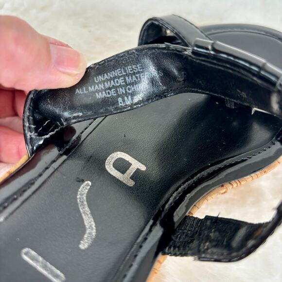 Unisa Platform Wedge Sandal Cork Metal Black Women’s Size 8M - Picture 7 of 7